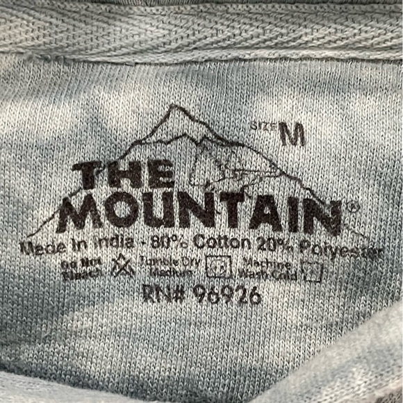 The Mountain Unisex Medium Wolf Spirit Hooded Sweatshirt Tie Dye Teal Hoodie - Picture 8 of 16